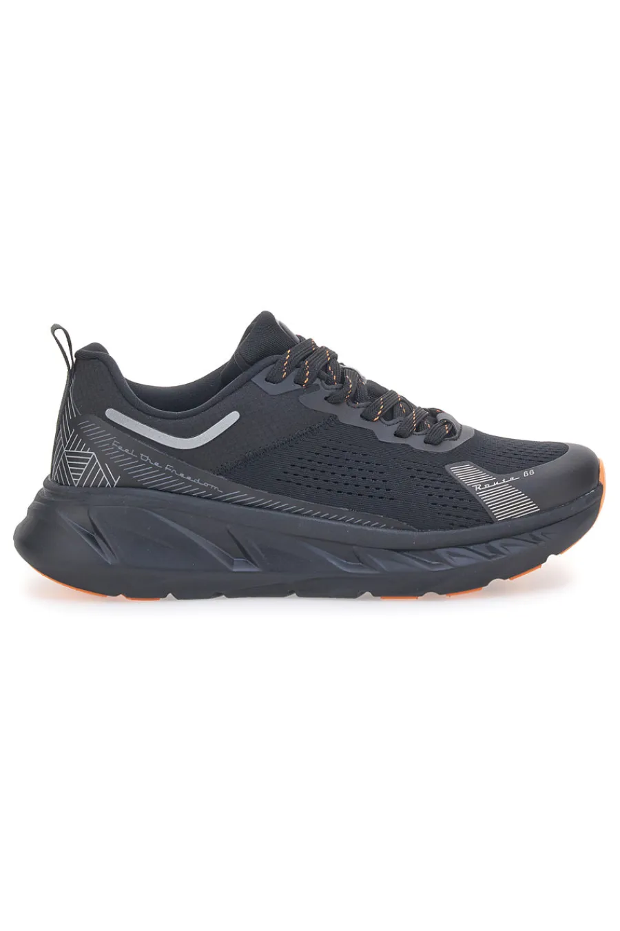 Uomo ROUTE 66 Sneakers nere con dettagli arancioni RO51811D