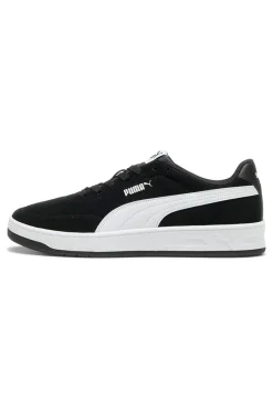 Uomo PUMA Sneakers nere con dettagli bianchi Court Classic Clean SD