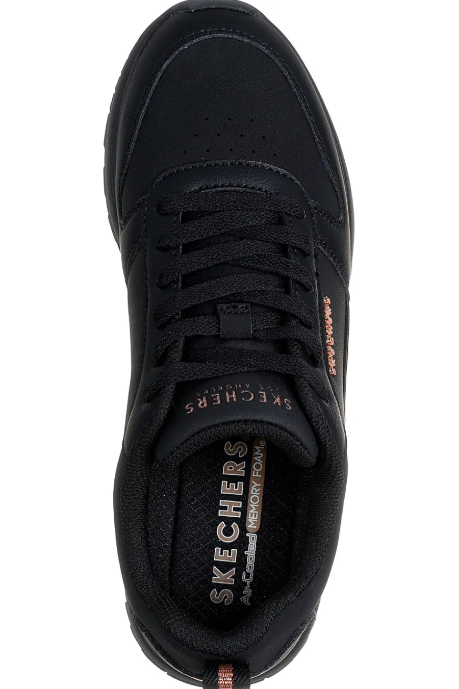 SKECHERS Sneakers nere con dettagli rose gold e suola alta Runway Classy Gal Womens NERO Online