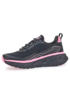ROUTE 66 Sneakers nere con dettagli rosa RO510D Hot