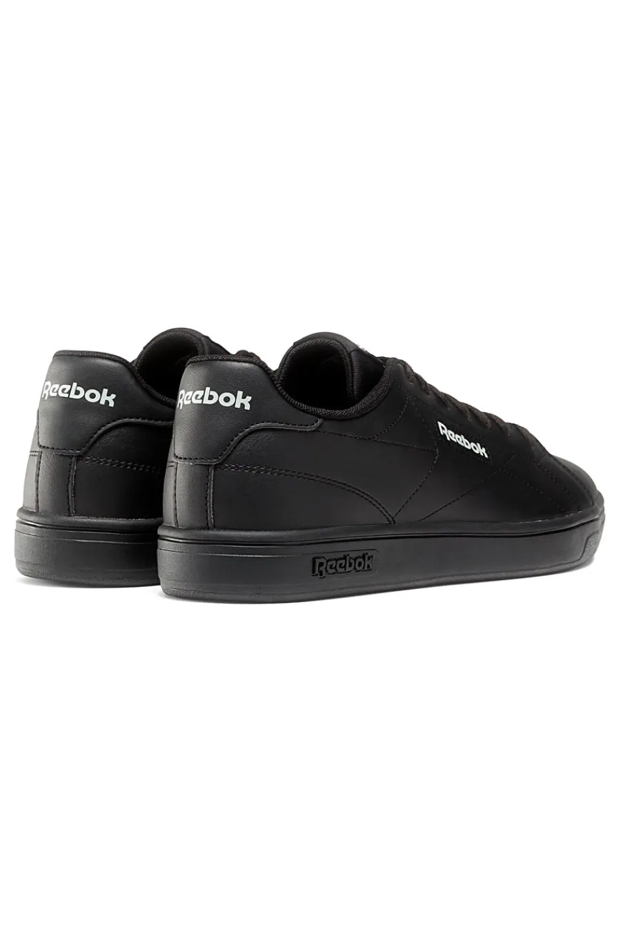 Uomo REEBOK Sneakers Nere con Loghi Bianchi Court Clean