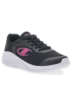 CHAMPION Sneakers Nere con Logo Fuxia SYPHON ENGAGE MESH G GS