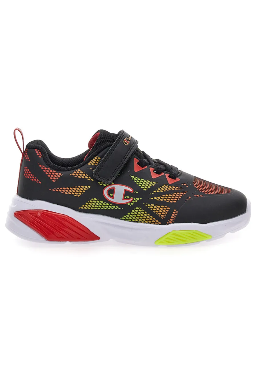 CHAMPION Sneakers nere con luci colorate e chiusura a strappo Wave Tri B PS