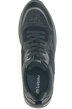 INBLU Sneakers Nere con Strass IN7014 Online