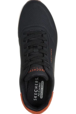 Uomo SKECHERS Sneakers nere con suola ammortizzata Air-Cooled Memory Foam Uno Suited On Air