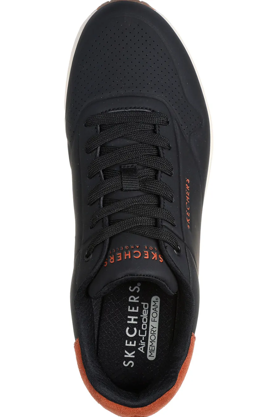 Uomo SKECHERS Sneakers nere con suola ammortizzata Air-Cooled Memory Foam Uno Suited On Air
