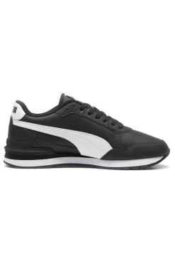 Uomo PUMA Sneakers Nere con Tomaia in Pelle ST Runner v4 L