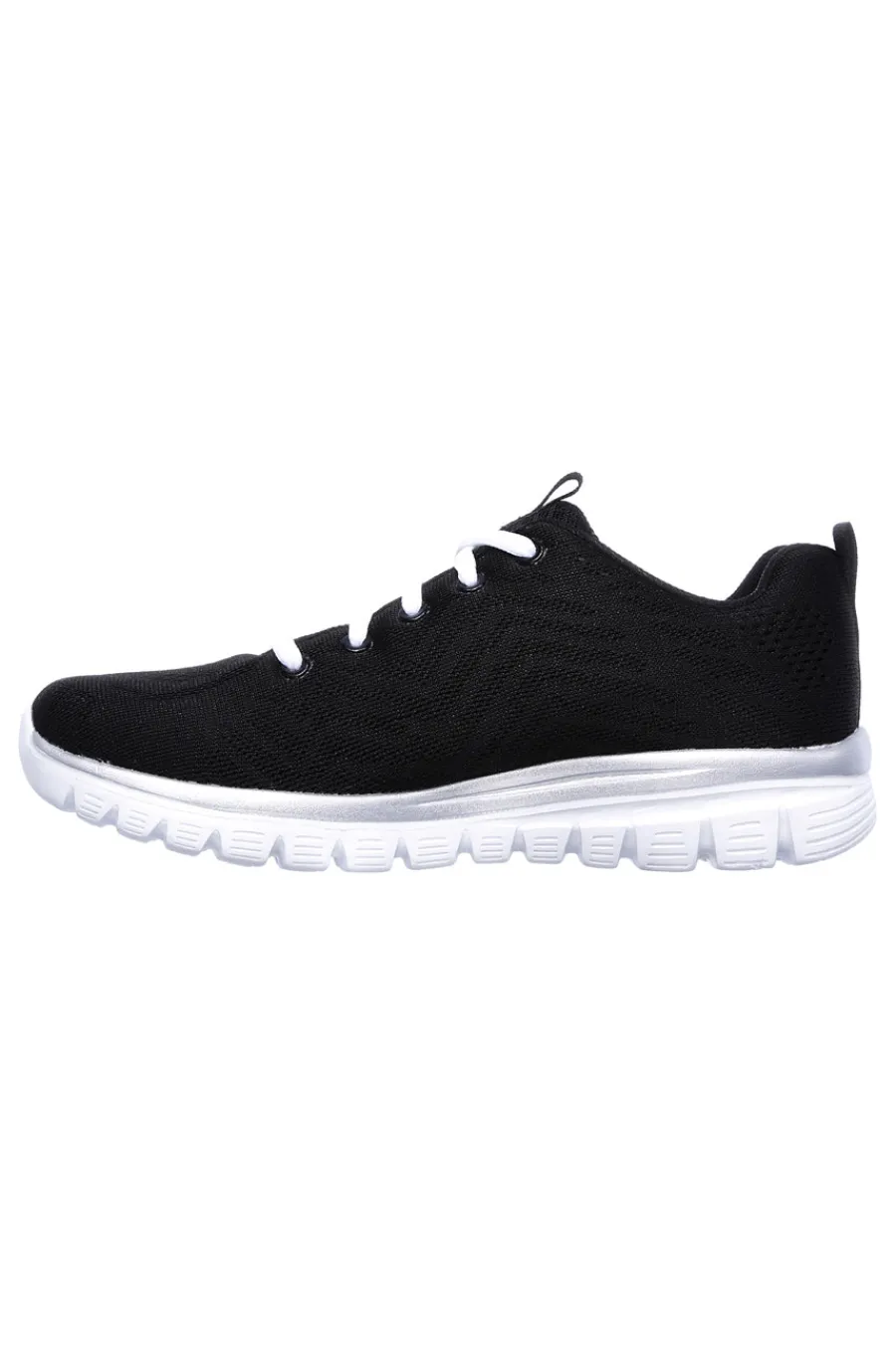 SKECHERS Sneakers Nere e Bianche Con Pianta Larga Graceful Get Connected Outlet