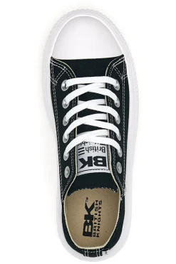 BRITISH KNIGHTS Sneakers Nere e Bianche In Tela Con Platform Kaya Flow Low