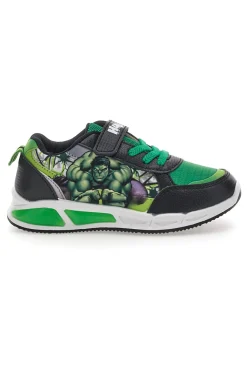 AVENGERS Sneakers Nere e Verdi con Luci e Velcro Hulk R1010201T