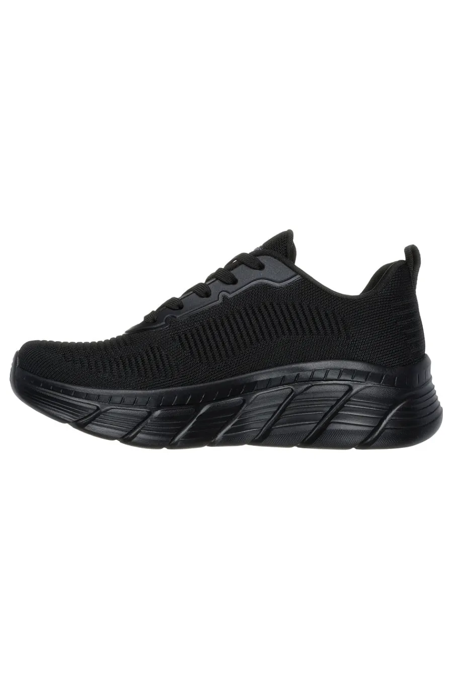Donna SKECHERS Sneakers nere in knit con Memory Foam BOBS B Flex Hi Flying HI