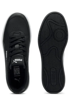 PUMA Sneakers nere in materiali sintetici con suola bicolore Court Classic Clean Jr