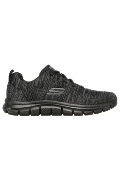 Uomo SKECHERS Sneakers nere in mesh knit con Memory Foam Track Front Runner