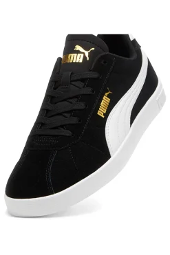 Uomo PUMA Sneakers nere in suede con logo oro Club II