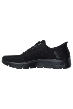Uomo SKECHERS Sneakers nere slip-on in mesh con Air Cooled Memory Foam Go Walk Flex Netro