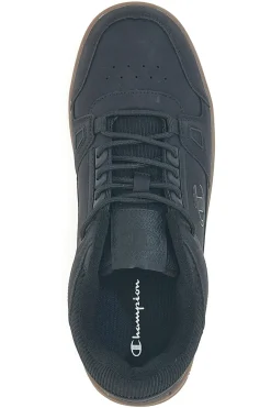 Uomo CHAMPION Sneakers nere stile basket con suola marrone RD18 Low Cord