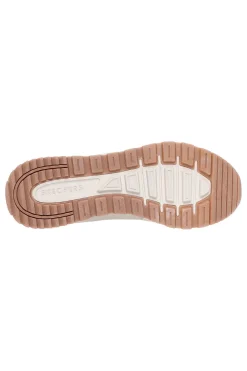 SKECHERS Sneakers con dettagli gold e suola alta Runway Classy Gal Womens OFF WHITE Outlet