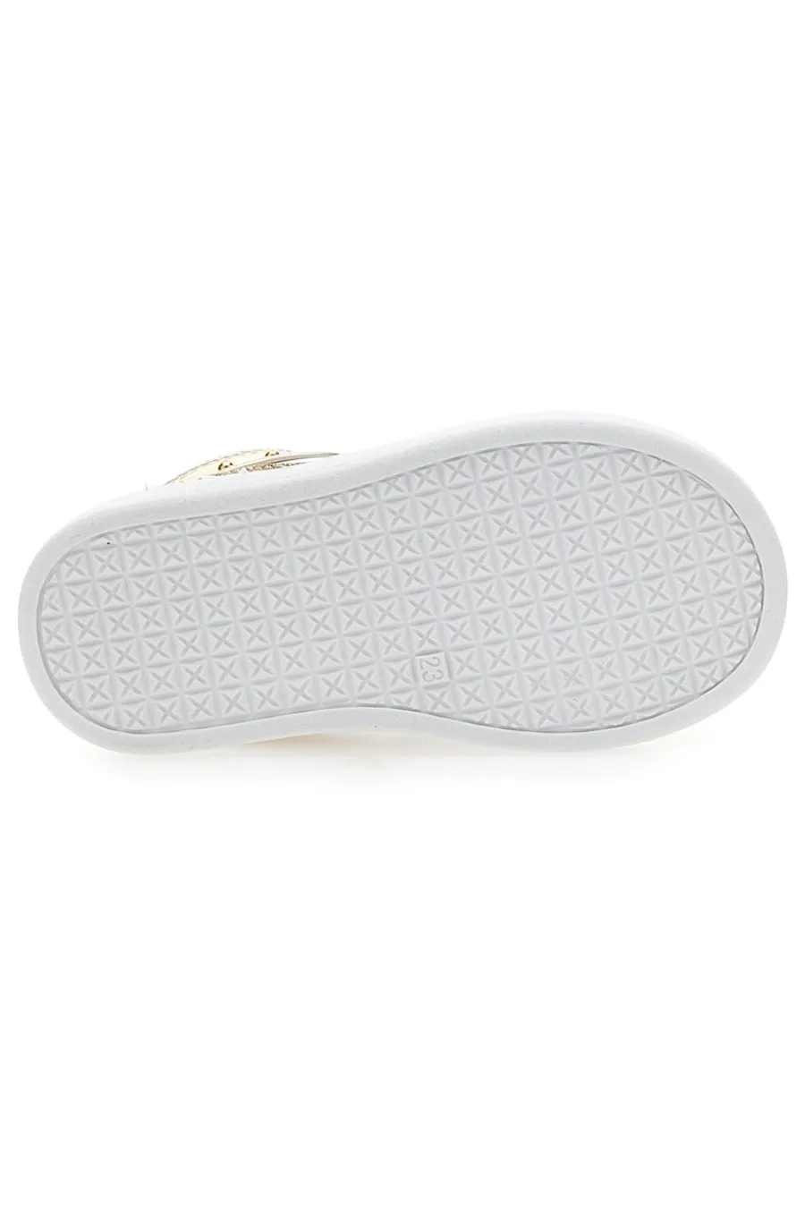LAURA BIAGIOTTI Sneakers oro e bianche con inserti laminati AG17706717