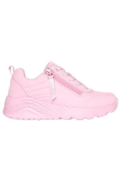 Donna SKECHERS Sneakers rosa con zip laterale e suola platform Uno Lite Easy Zip