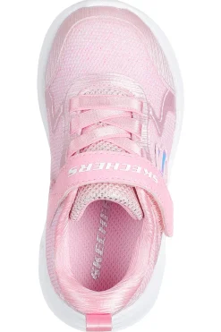 SKECHERS Sneakers rosa glitterate con chiusura a strappo Wave 92