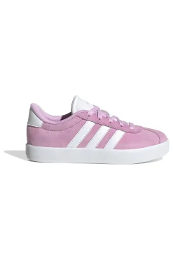 ADIDAS Sneakers rosa in suede con strisce bianche VL Court 3.0 K
