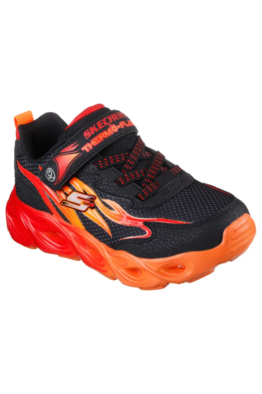 SKECHERS Sneakers Rosse con Fiamme da Bimbi Thermo Flash-Heat Flux