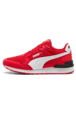 PUMA Sneakers rosse e bianche in mesh ST Runner v4 Mesh Jr