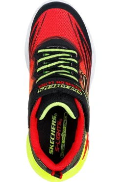 SKECHERS Sneakers Rosse e Nere Con Luci Colorate S-Lights: Flex-Glow Ultra