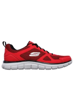 Uomo SKECHERS Sneakers rosse sportive con Memory Foam Track Bucolo