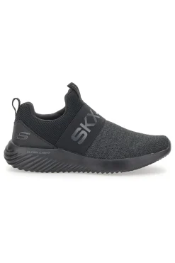 Uomo SKECHERS Sneakers Slip-on Nere Bounder Bearko
