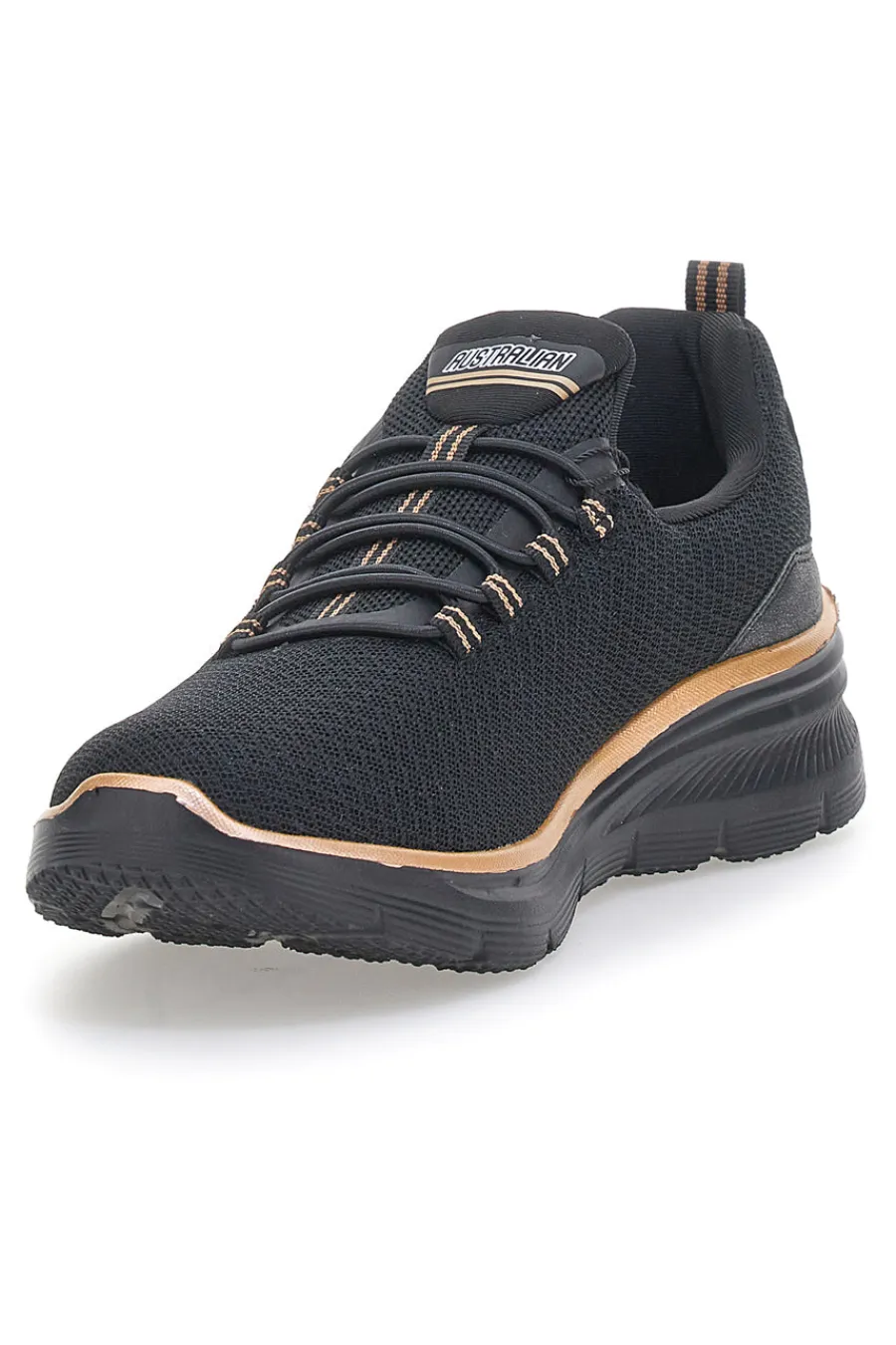 AUSTRALIAN Sneakers Sportive Nere con Dettagli Oro Rosa AUX2W505 Online