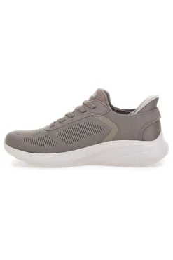 Uomo SKECHERS Sneakers sportive taupe con Memory Foam e Slip-ins BOBS Squad Chaos Solid Step