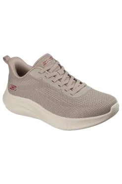 Uomo SKECHERS Sneakers sportive Taupe in knit con memory foam Bobs Moda Flex