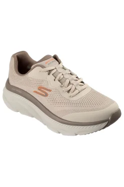 Uomo SKECHERS Sneakers sportive Taupe in mesh engineered con relaxed fit Dlux Walker 3.0 Bravik