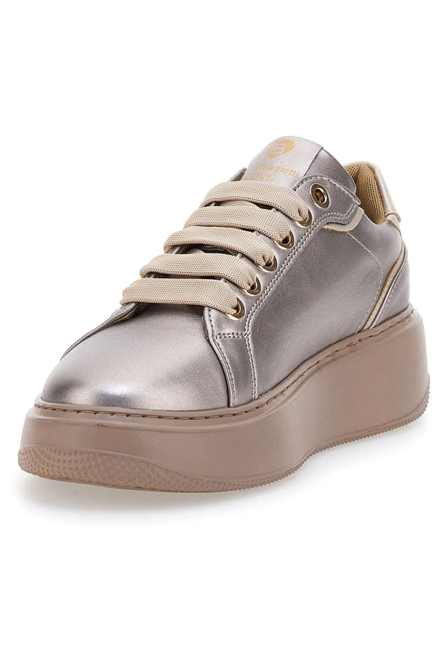 LAURA BIAGIOTTI Sneakers Tortora effetto metallizzato 96