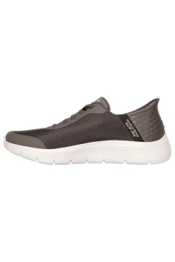 Uomo SKECHERS Sneakers Vegane Marroni Slip Ins GO WALK Flex - Hands Up