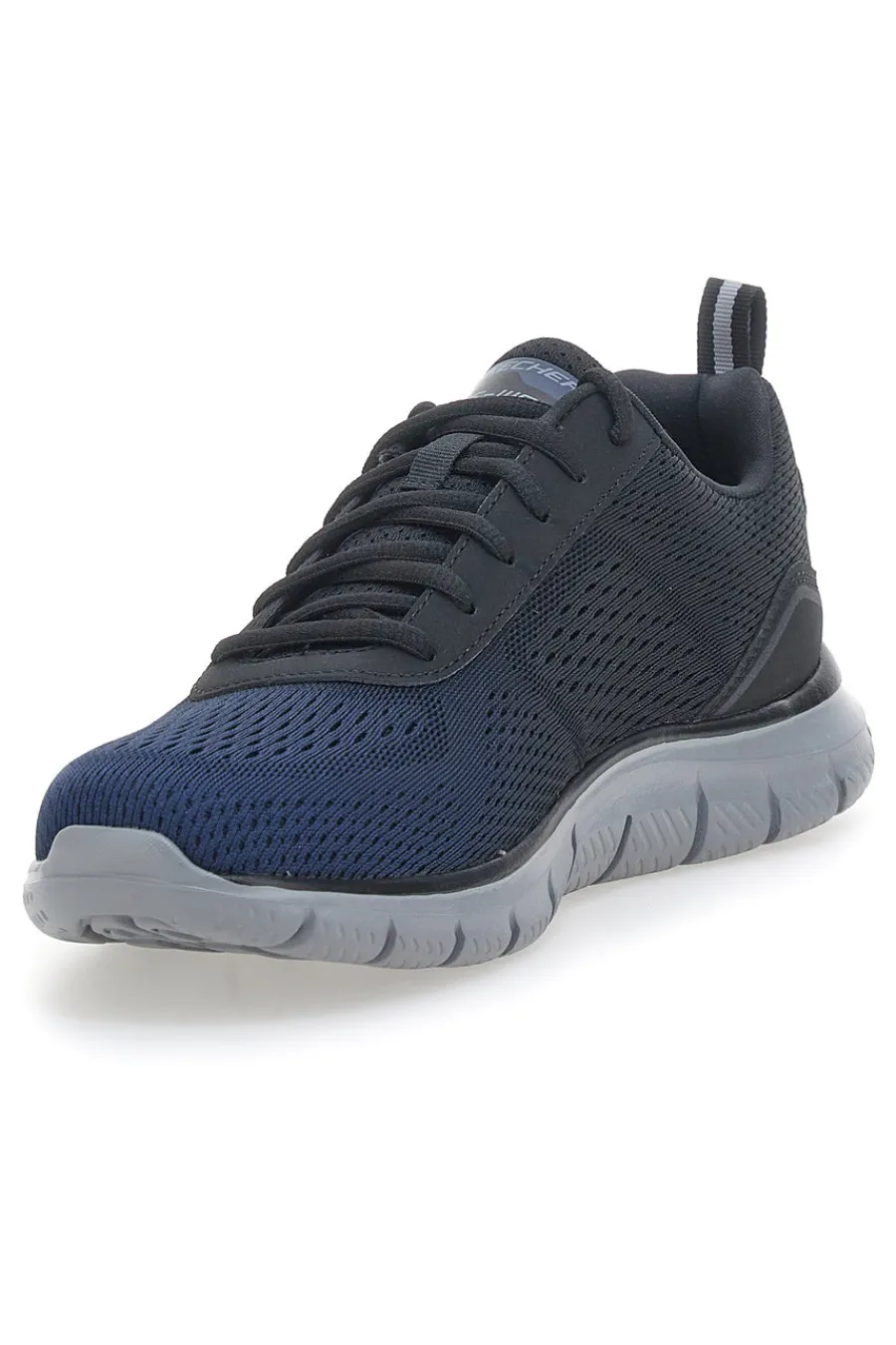 Uomo SKECHERS Sneakers Vegan Nere e Bianche Con Memory Foam Track - Ripkent