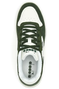 Uomo DIADORA Sneakers verde e bianco in pelle 182198 70224
