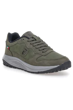 Uomo MARINA MILITARE Sneakers verde con dettagli tricolore MM2309