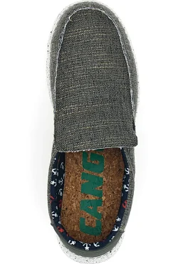 Uomo CANGURO Sneakers Verde Slip-On In Tela CA930