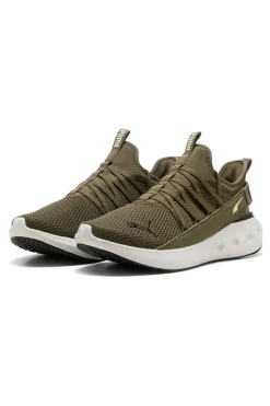 Uomo PUMA Sneakers verde oliva con suola bianca Softride Carson Fresh