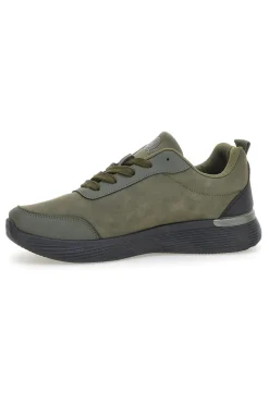 Uomo CANGURO Sneakers verdi con inserti neri e suola flessibile CA12