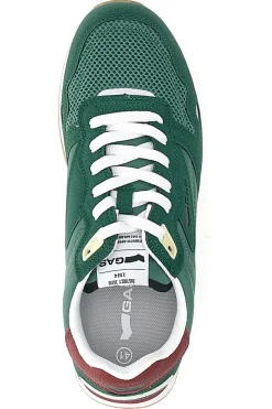 Uomo GAS Sneakers verdi in tessuto con dettagli scamosciati OMY MIX
