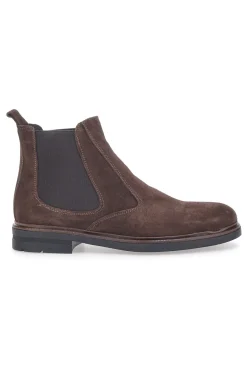 Uomo CLAREMORRIS Stivaletti Beatles Marroni in Pelle Scamosciata 0