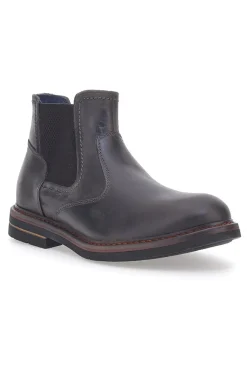 Uomo OUT PUT Stivaletti Beatles Marroni 72064 Vera Pelle