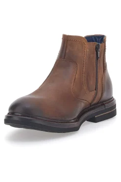 Uomo OUT PUT Stivaletti Beatles Marroni Vera Pelle 72064