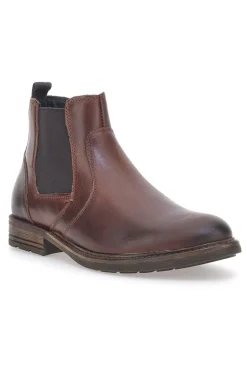 Uomo OUT PUT Stivaletti Beatles Marroni Vera Pelle 73057