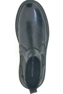 Uomo ANDREA BRUNI Stivaletti Beatles neri con inserti elastici 1293A02