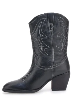 PITTARELLO FOCUS Stivaletti Camperos Neri In Vera Pelle 5495 SCHWARZ Outlet