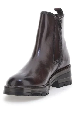MIO TEMPO Stivaletti Chelsea Bordeaux con Tomaia in Pelle 2413 Clearance